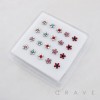 MULTI CZ FLOWER 316L SURGICAL STEEL NOSE BONE NOSE RING BOX
